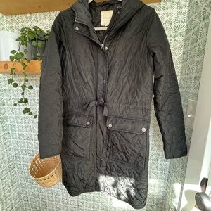 Women's Black Quilted Coat